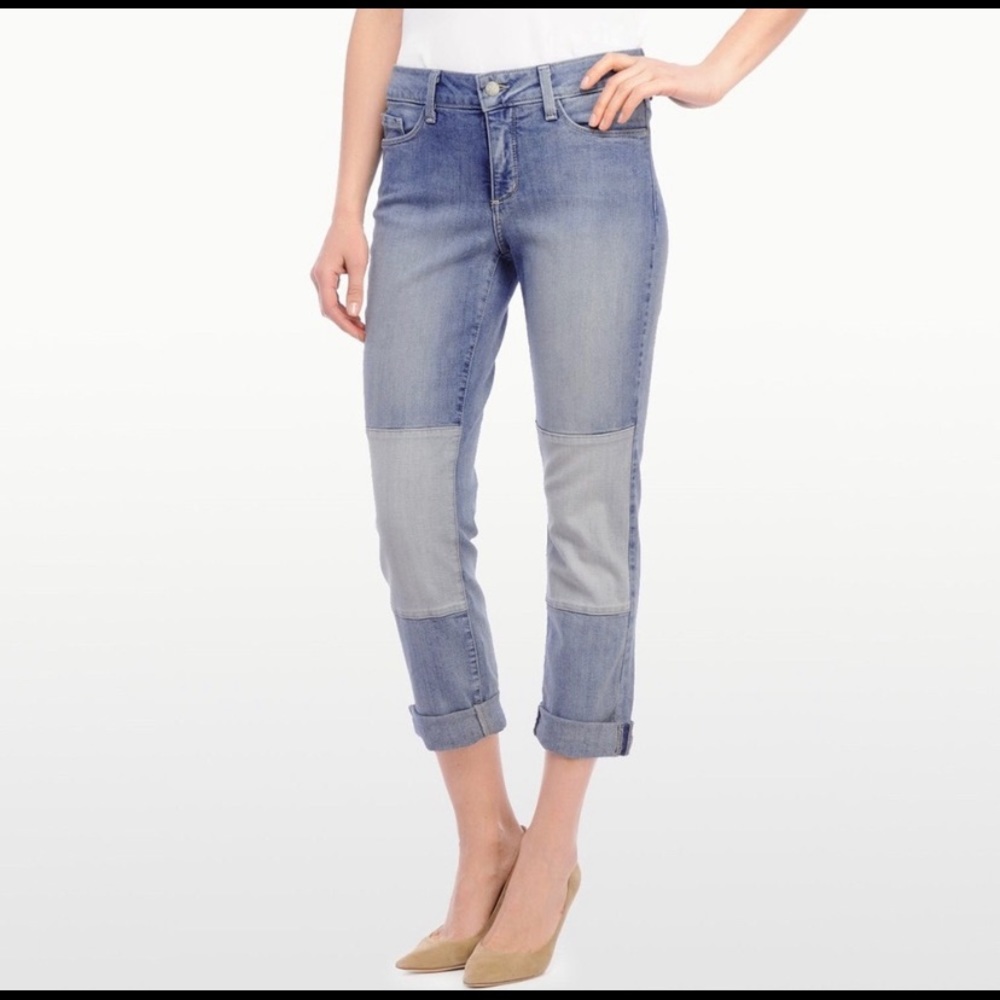 NYDJ Knee Patches Light wash Skinny Jeans Women's 6 Lightwash
